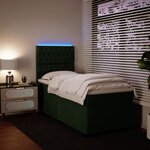 vidaXL Sommier à lattes de lit avec matelas Vert foncé 90x200 cm