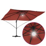 vidaXL Parasol déporté Terracotta Polyester Grand Pliable
