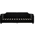 vidaXL Lit de jour avec gigogne sans matelas noir 90x200 cm
