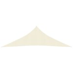 vidaXL Voile d'ombrage 160 g/m² Crème 2 5x2 5x3 5 m PEHD