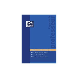 Oxford Agenda Perpétuel Enseignant  d'Août à Août1 Mois par Page Format 21X29  7 Bleu