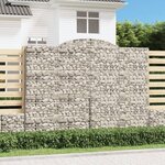 vidaXL Paniers à gabions arqués 11 Pièces 300x50x220/240 cm fer galvanisé