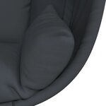 vidaXL Chaise suspendue en forme d'œuf avec support anthracite