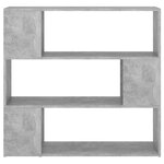 vidaXL Bibliothèque/Séparateur de pièce Gris béton 100x24x94 cm