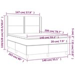 vidaXL Sommier à lattes de lit avec matelas Bleu 140x200 cm Tissu