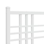 vidaXL Cadre de lit métal sans matelas et pied de lit blanc 100x190 cm