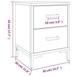 vidaXL Table de chevet Marron 36x30x45 cm Bois de pin massif