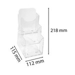 Distributeur De Prospectus 3 Compartiments Dl (10x21cm) - Cristal - X 4 - Exacompta