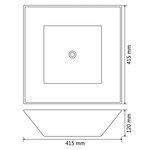 vidaXL Lavabo carrée Céramique Blanc 41 5 x 41 5 x 12 cm