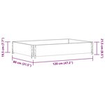 vidaXL Jardinière marron 120x80 cm bois massif de pin