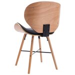 vidaXL Chaises à manger lot de 2 noir similicuir et bois courbé