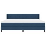 Lit à Ressorts vidaXL avec Matelas Bleu 200x200 cm Tissu