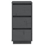 vidaXL Buffets 2 Pièces Gris 32x34x75 cm Bois massif de pin