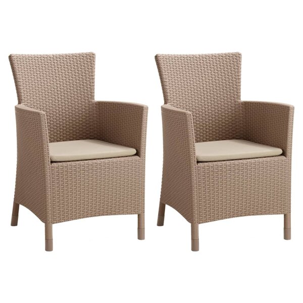 Keter Chaise de salle à manger de jardin Iowa Cappuccino 215519