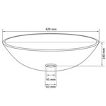 vidaXL Lavabo Verre trempé 42 cm Transparent