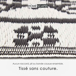 Tapis extérieur terrasse réversible - Tapis de jardin imperméable résistant UV - Motif persan - Noir - 119x186 cm - HOMESCAPES