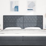 vidaXL Tête de Lit LED Grise Foncé 100 cm Velours