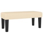 vidaXL Sommier à lattes de lit avec matelas Crème 80x200 cm Tissu