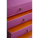 Rhodiarama Trieur 4 tiroirs en Simili Cuir 24,8 x 32,7 x 22,8 cm Lilas RHODIA