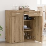 vidaXL Meuble de rangement Chêne 80x42 5x93 5 cm Bois d'ingénierie