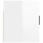 vidaXL Meuble TV mural Blanc brillant 100x34 5x40 cm