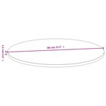 vidaXL Dessus de table Ø80x1 5 cm bambou