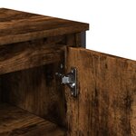 vidaXL Armoire lavabo de salle de bain chêne fumé 91x35x60 cm