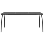 vidaXL Ensemble à manger de jardin 9 Pièces anthracite métal maille
