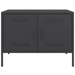 vidaXL Meuble TV noir 68x39x50 5 cm acier