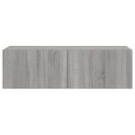 vidaXL Meuble TV mural avec lumières LED sonoma gris 100x35x31 cm