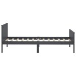 vidaXL Cadre de lit Gris Bois de pin massif 100x200 cm