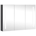 vidaXL Armoire de salle de bain à miroir LED 89x14x62 cm