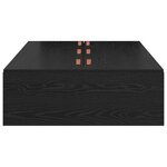 Cadre de lit de rangement vidaXL Chêne noir 100x200 cm