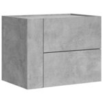 vidaXL Tables de chevet murales 2 Pièces gris béton 45x30x35 cm