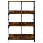 vidaXL Bibliothèque chêne fumé 78 5x33x117 5 cm bois d'ingénierie