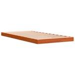 vidaXL Cadre de lit cire marron 100x200 cm bois de pin massif