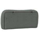 vidaXL Coussin de tête de lit gris foncé 90 cm tissu