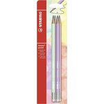 Blister 4 crayons graphite swano pastel HB bout gomme x 10 STABILO
