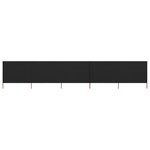 vidaXL Paravent 5 panneaux Tissu 600 x 120 cm Noir
