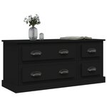vidaXL Meuble TV noir 100x35 5x45 cm bois d'ingénierie