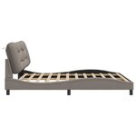vidaXL Cadre de lit sans matelas taupe 180x200 cm tissu