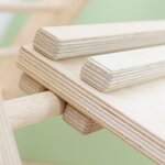 Jeu d'équilibre et motricité PIKY - bois naturel et jaune