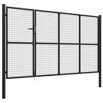 vidaXL Portail de jardin Acier 350 x 100 cm Anthracite