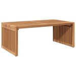 vidaXL Table d'appoint de jardin 90x49.7x36 cm Bois massif Teck