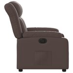vidaXL Fauteuil inclinable électrique Marron Similicuir