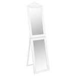 vidaXL Miroir sur pied Blanc 40x160 cm