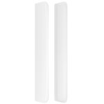 vidaXL Tête de lit avec oreilles Blanc 103x16x118/128 cm Similicuir