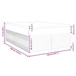 vidaXL Sommier à lattes de lit avec matelas Gris foncé 140x190cm Tissu