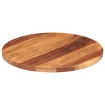 vidaXL Dessus de table bois massif d'acacia rond 25-27 mm 50 cm