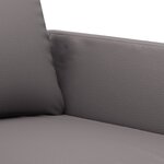 vidaXL Ensemble de canapés 4 Pièces avec coussins Gris Similicuir
